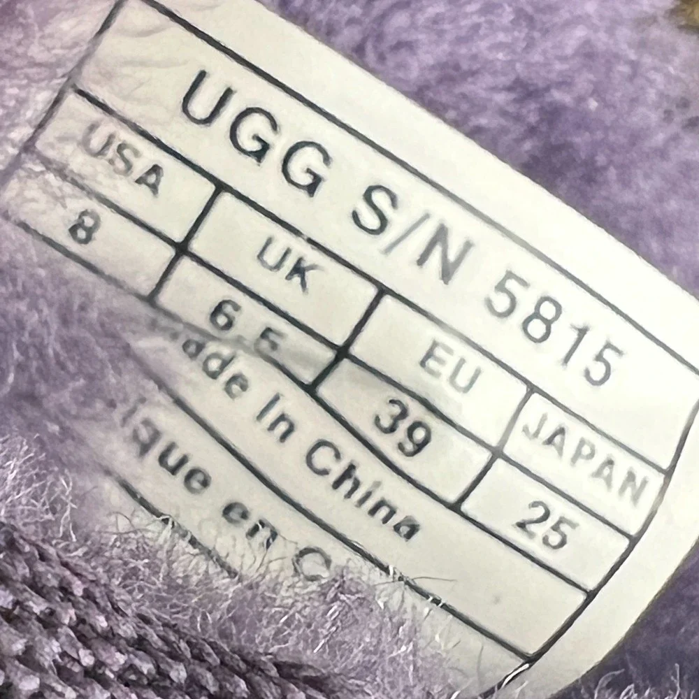 UGG Australia Classic Tall 5815 Purple Sheepskin Suede Boots Women's Size 8